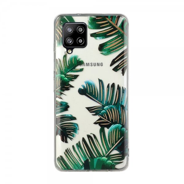 Samsung Galaxy A12 Skal Motiv Grönt Löv