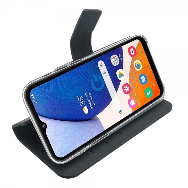Samsung Galaxy A14 Fodral Wally Wallet Case Svart