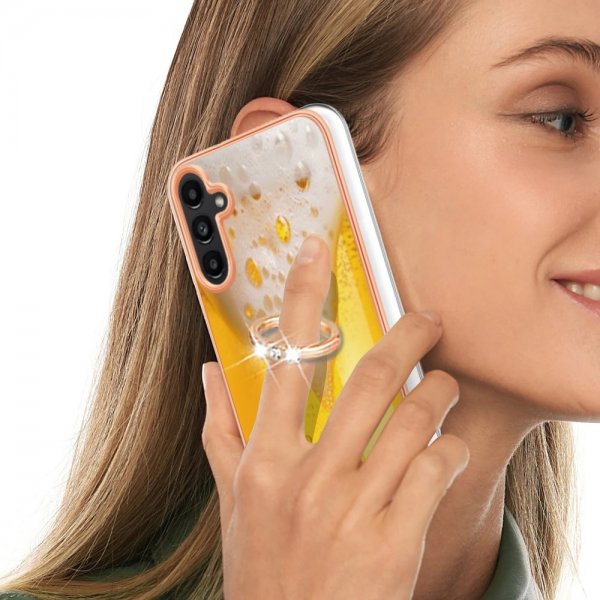 Samsung Galaxy A14 Skal med Finger Ring Motiv Öl