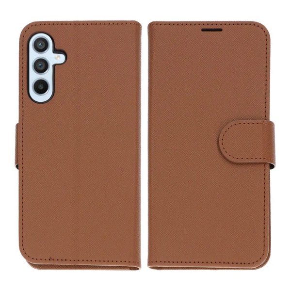 Samsung Galaxy A15 Fodral med Stativ Brun