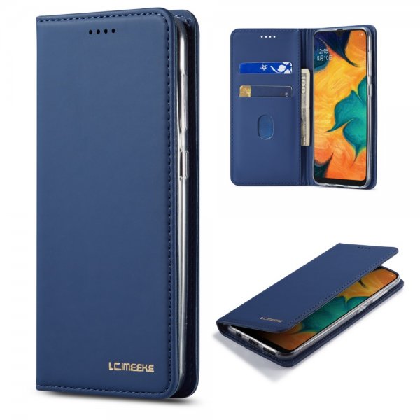 Samsung Galaxy A20e Fodral med Kortfack Flip Blå
