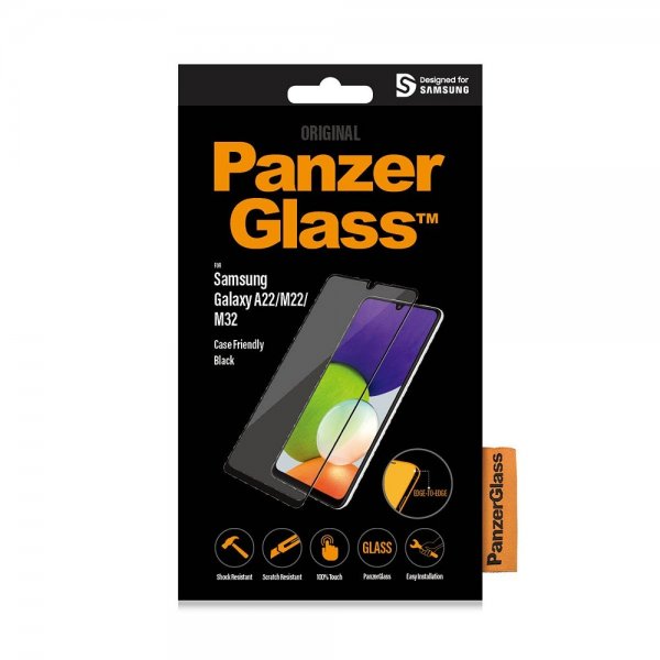 Samsung Galaxy A22 4G Skärmskydd Edge-to-Edge Case Friendly