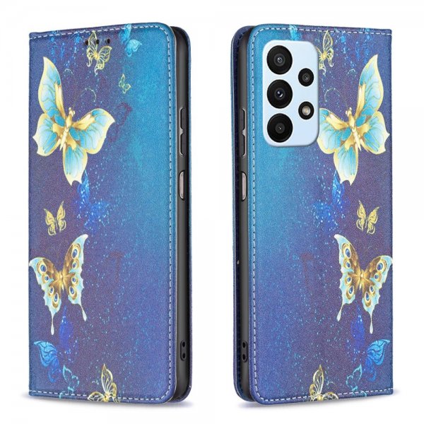 Samsung Galaxy A23 5G Fodral Flip Motiv Fjärilar