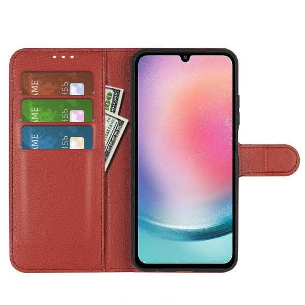 Samsung Galaxy A25 Fodral med Stativ Brun