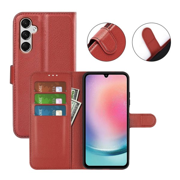 Samsung Galaxy A25 Fodral med Stativ Brun