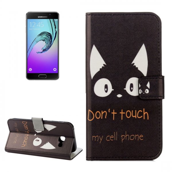 Samsung Galaxy A3 2017 Plånboksfodral Katt Dont Touch My Phone
