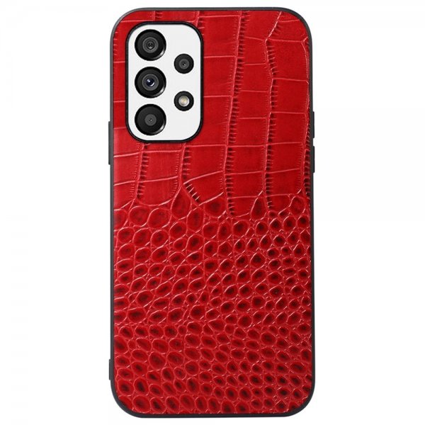 Samsung Galaxy A33 5G Skal Krokodilmönster Röd