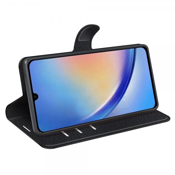Samsung Galaxy A34 5G Fodral Litchi Raven Black