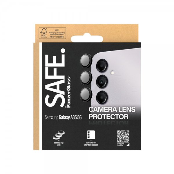 Samsung Galaxy A35 Kameraskydd Camera Protector Svart