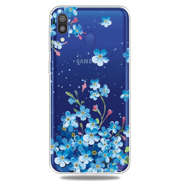 Samsung Galaxy A40 Skal Motiv Blåa Blommor