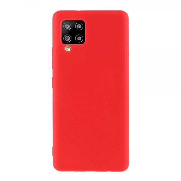 Samsung Galaxy A42 5G Skal Liquid Silicone Röd