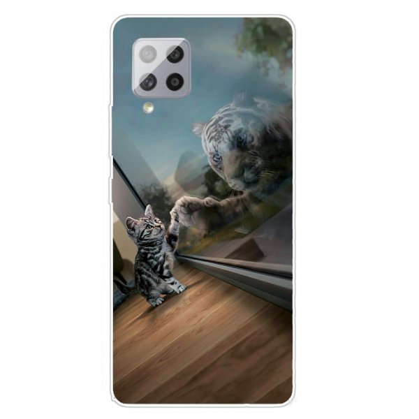 Samsung Galaxy A42 5G Cover Motiv Katt och Tiger