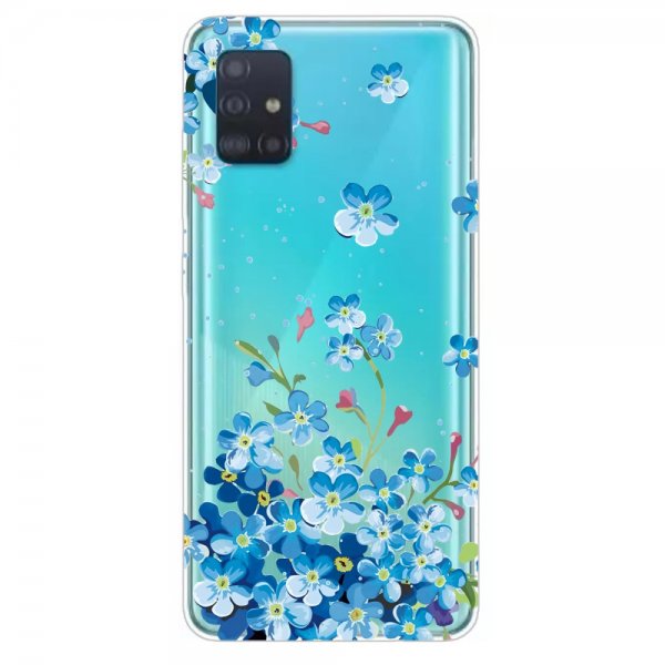 Samsung Galaxy A51 Skal Motiv Blåa Blommor