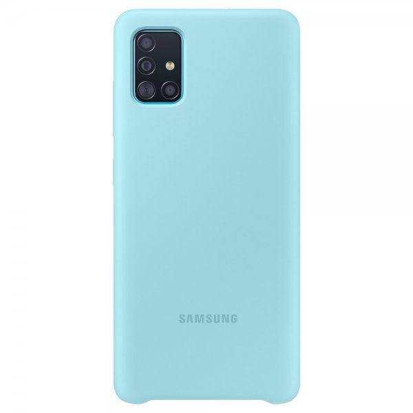 Original Galaxy A51 Skal Silicone Cover Blå