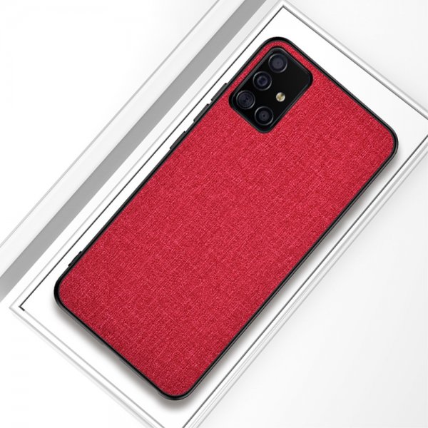 Samsung Galaxy A51 Skal Tygtextur Röd