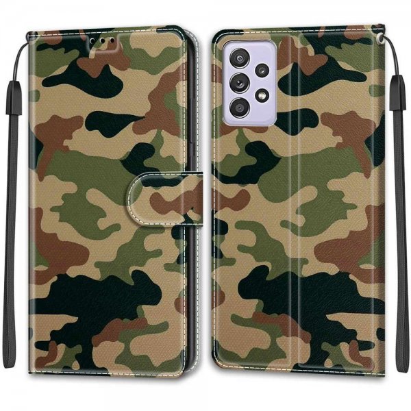 Samsung Galaxy A52/A52s 5G Fodral Motiv Kamouflage