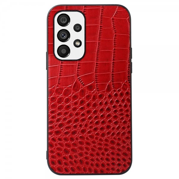 Samsung Galaxy A53 5G Skal Krokodilmönster Röd