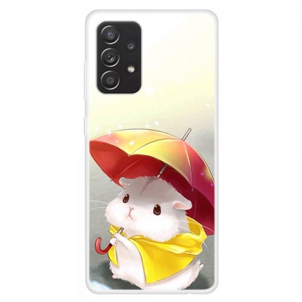 Samsung Galaxy A53 5G Skal Motiv Hamster med Paraply