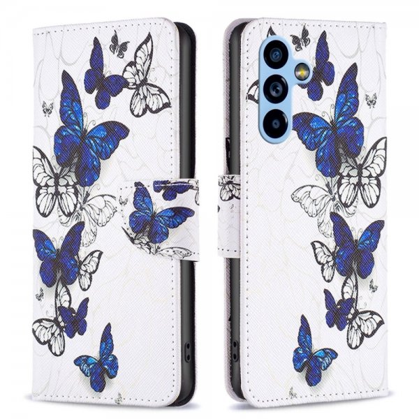 Samsung Galaxy A54 5G Fodral Motiv Blåa Fjärilar
