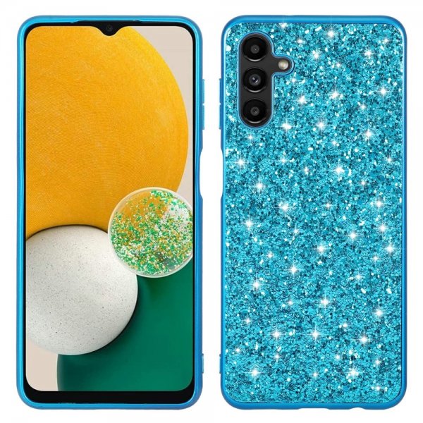 Samsung Galaxy A54 5G Cover Glitter Blå