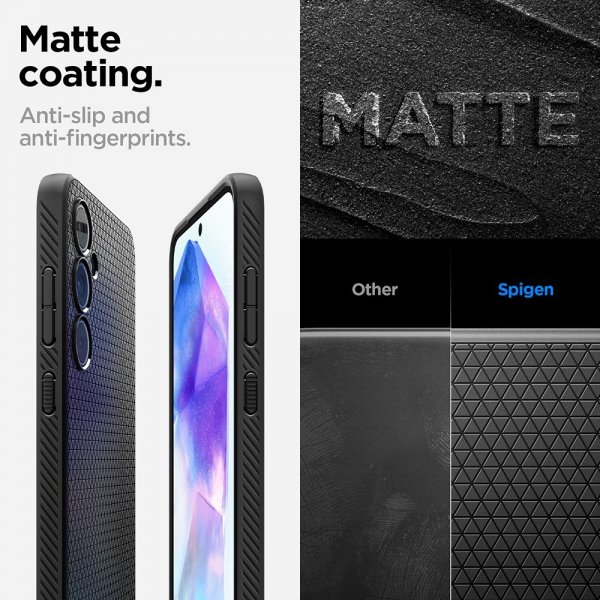 Samsung Galaxy A55 Skal Liquid Air Matte Black