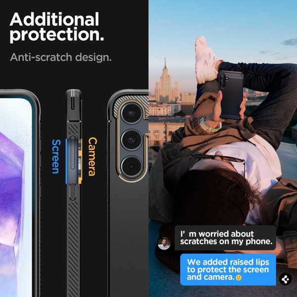 Samsung Galaxy A55 Skal Rugged Armor Matte Black