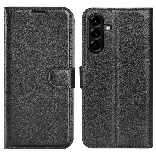 Samsung Galaxy A57 Fodral Litchi Svart
