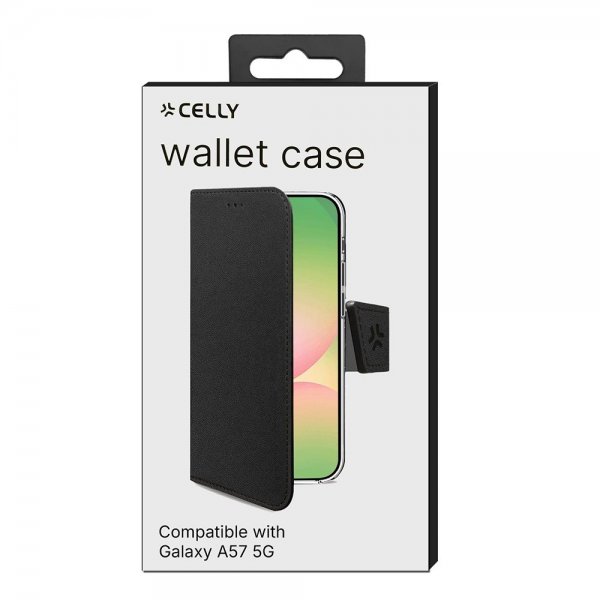 Samsung Galaxy A57 Fodral Wally Wallet Case Svart
