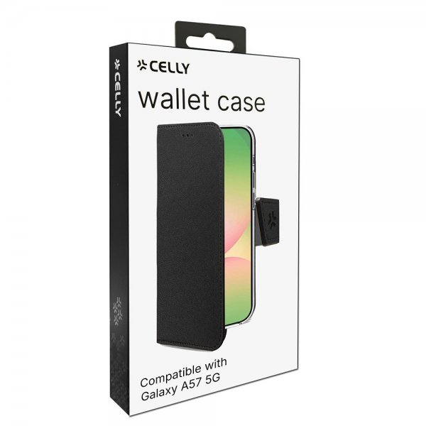 Samsung Galaxy A57 Fodral Wally Wallet Case Svart