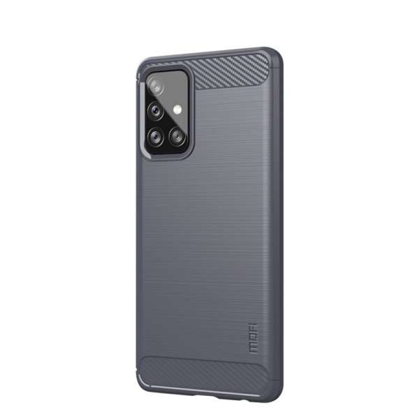 Samsung Galaxy A72 Skal Borstad Kolfibertextur Grå