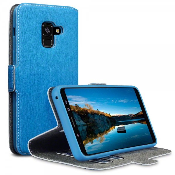 Samsung Galaxy A8 2018 Fodral Low Profile Ljusblå