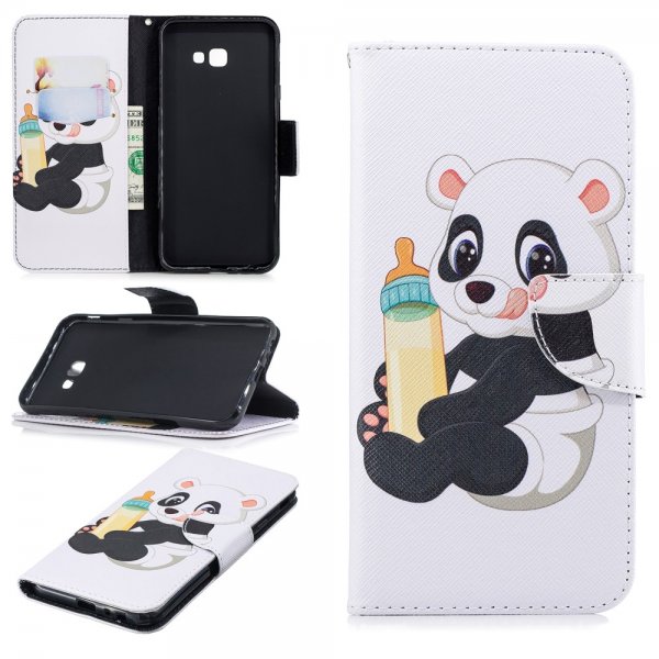 Samsung Galaxy J4 Plus Plånboksfodral Motiv Panda Flaska