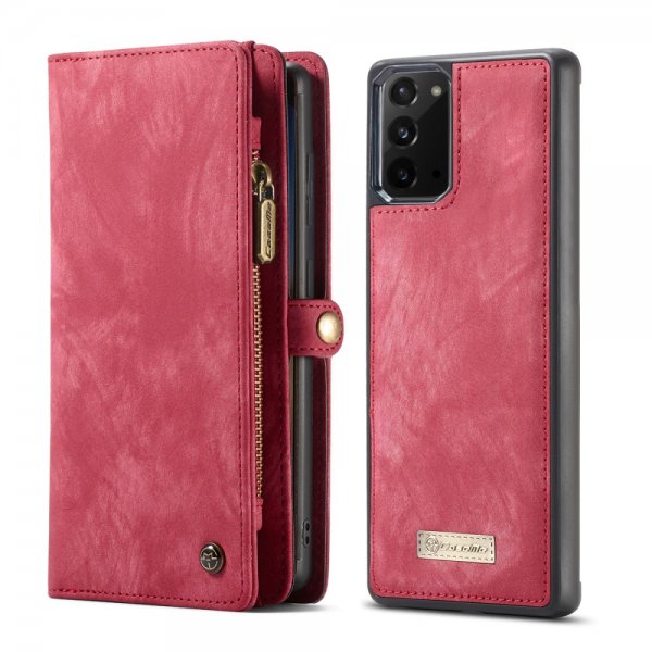 Samsung Galaxy Note 20 Mobilplånbok Löstagbart Skal Röd