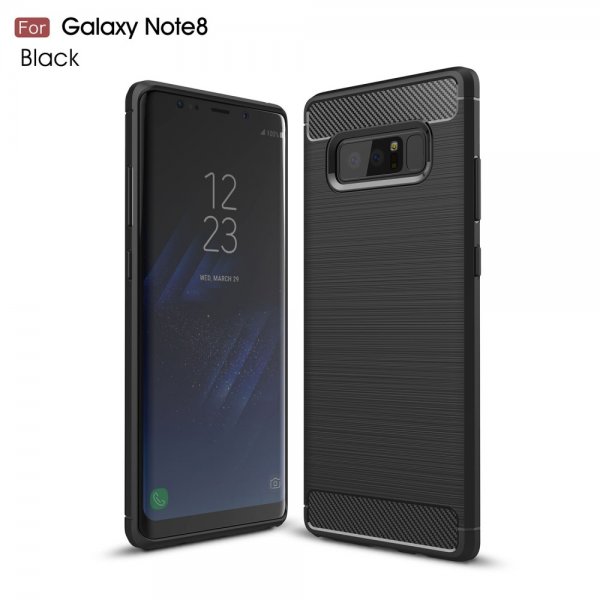 Samsung Galaxy Note 8 Skal Kolfibertextur Svart