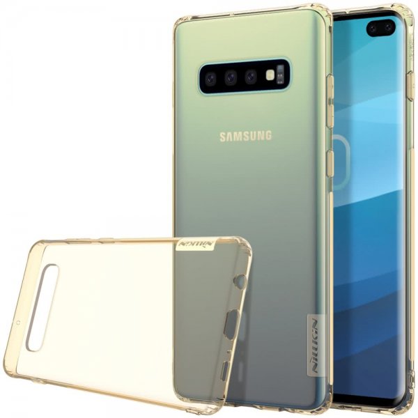 Samsung Galaxy S10 Plus Skal Nature Series TPU Transparent Guld