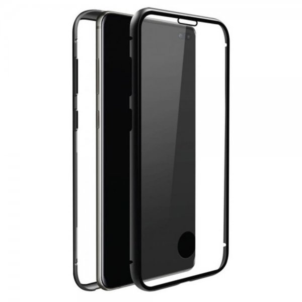 Samsung Galaxy S10 Skal 360° Real Glass Case Svart Transparent