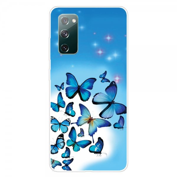 Samsung Galaxy S20 FE Skal Motiv Blåa Fjärilar