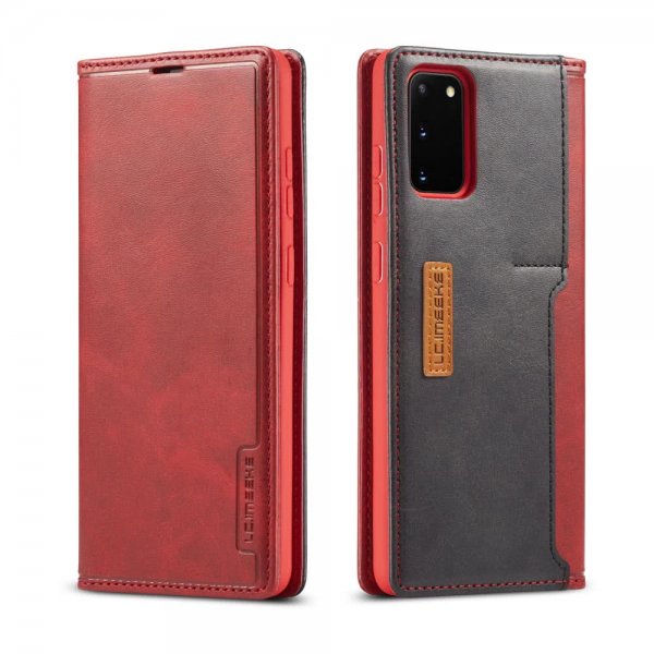 Samsung Galaxy S20 Fodral Kortfack Utsida Röd