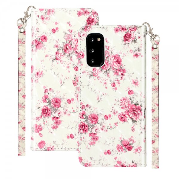 Samsung Galaxy S20 Fodral Motiv Rosa Blommor