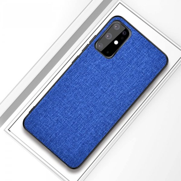 Samsung Galaxy S20 Plus Skal Tygtextur Mörkblå