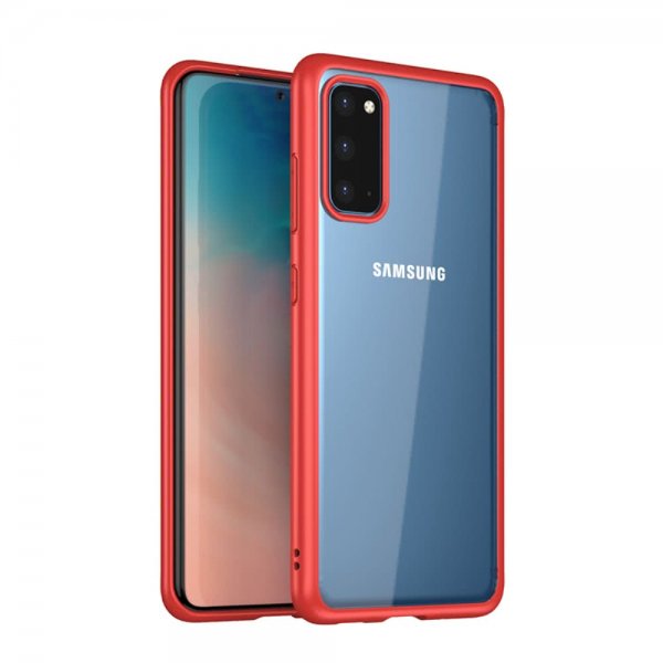 Samsung Galaxy S20 Skal Transparent Baksida Röd