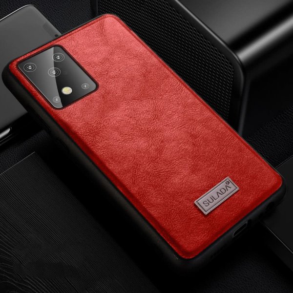 Samsung Galaxy S20 Ultra Skal Lädertextur Röd