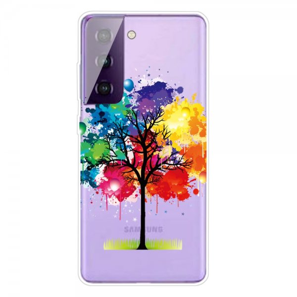 Samsung Galaxy S21 FE Skal Motiv Färgglatt Träd