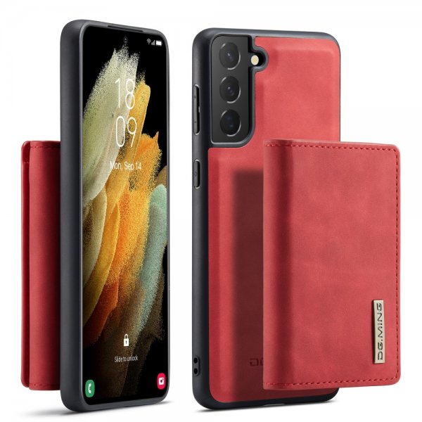 Samsung Galaxy S21 Plus Skal M1 Series Löstagbar Korthållare Röd