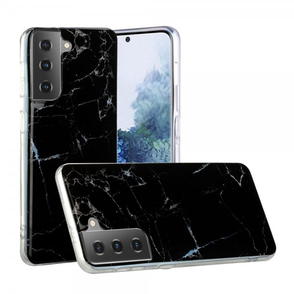 Samsung Galaxy S21 Plus Skal Marmor Svart