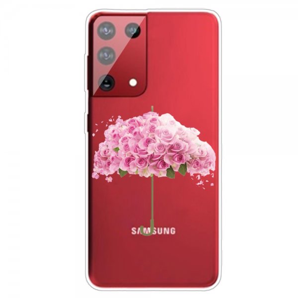 Samsung Galaxy S21 Ultra Skal Motiv Rosa Blomma