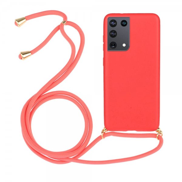 Samsung Galaxy S21 Ultra Skal Vetestrå Röd