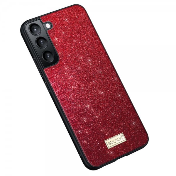 Samsung Galaxy S22 Plus Skal Glitter Röd