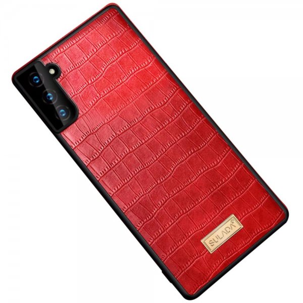 Samsung Galaxy S22 Plus Skal Krokodilmönster Röd