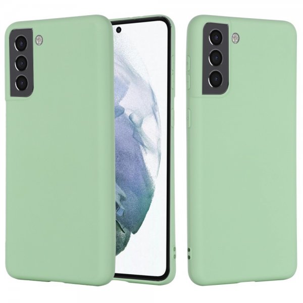 Samsung Galaxy S22 Plus Skal med Strap Silikon Grön
